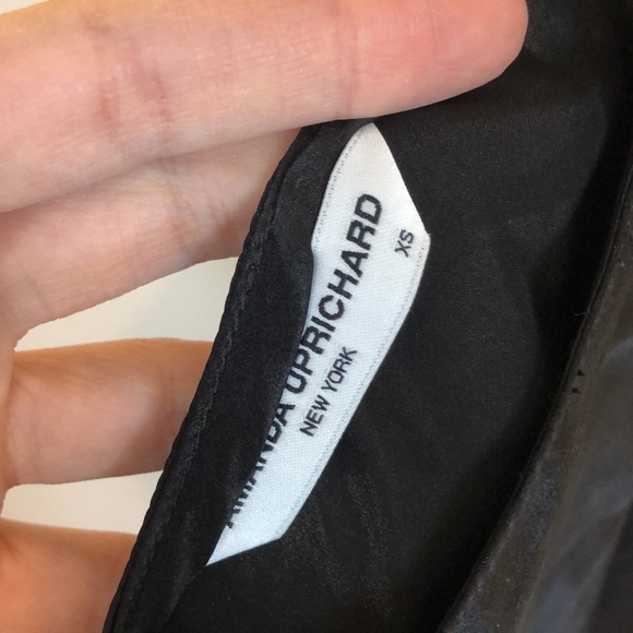 AMANDA UPRICHARD Claudia Mini Dress In Black silk - Picture 12 of 13